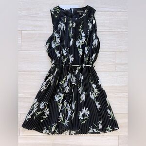 Banana Republic black floral print dress